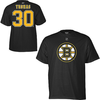 Boston Bruins мъжка тениска #30 Tim Thomas black
