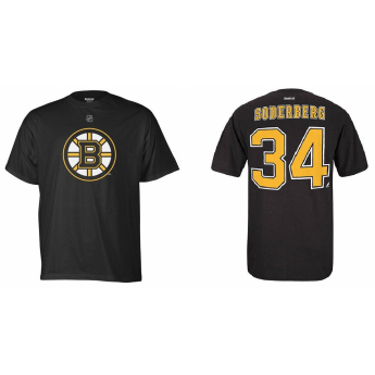 Boston Bruins мъжка тениска #34 Carl Söderberg black