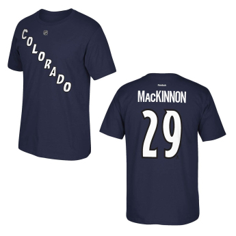 Colorado Avalanche мъжка тениска #29 Nathan MacKinnon blue