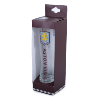 Aston Villa стъклена чаша Tall Beer Glass