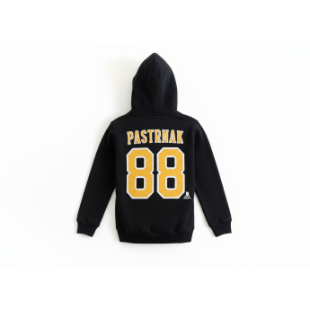 Boston Bruins детски суитшърт с качулка David Pastrnak Flat Alt Cpt N&N Flc
