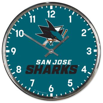 San Jose Sharks стенен часовник Chrome