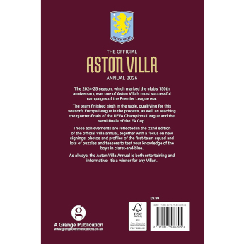 Aston Villa книга с години 2026