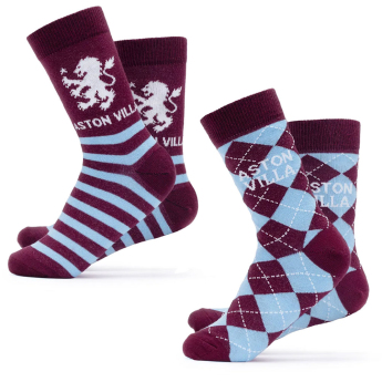 Aston Villa чорапи Twin Pack Dress 7-11 UK (40-46) EU