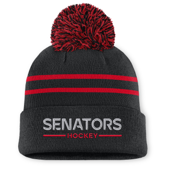 Ottawa Senators дамски зимни шапки Authentic Pro W/Cap Cuffed Pom Beanie
