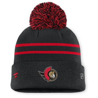 Ottawa Senators дамски зимни шапки Authentic Pro W/Cap Cuffed Pom Beanie