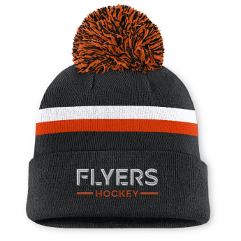 Philadelphia Flyers дамски зимни шапки Authentic Pro W/Cap Cuffed Pom Beanie