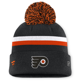 Philadelphia Flyers дамски зимни шапки Authentic Pro W/Cap Cuffed Pom Beanie