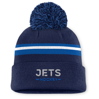Winnipeg Jets дамски зимни шапки Authentic Pro W/Cap Cuffed Pom Beanie