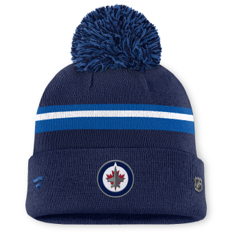 Winnipeg Jets дамски зимни шапки Authentic Pro W/Cap Cuffed Pom Beanie