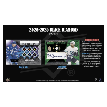 NHL кутии хокей карти NHL 2025-26 Upper Deck Black Diamond Hockey Hobby Box
