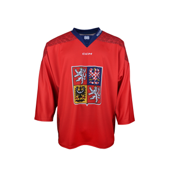 Отбори по хокей хокейна фланелка Czech republic David Pastrňák 2025/2026 CCM Fandres replica red