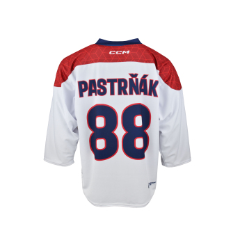Отбори по хокей хокейна фланелка Czech republic David Pastrňák 2025/2026 CCM Fandres replica white