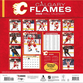 Calgary Flames календар 2026 Wall