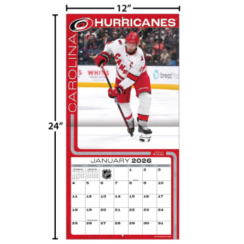 Carolina Hurricanes календар 2026 Wall