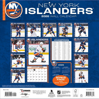 New York Islanders календар 2026 Wall