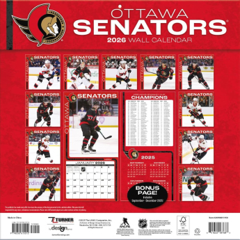 Ottawa Senators календар 2026 Wall
