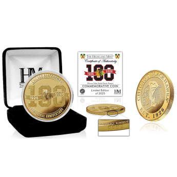 Chicago Blackhawks колекционерска монета 100th Anniversary Gold Coin