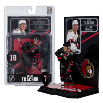 Ottawa Senators фигурка Brady Tkachuk #7 SportsPicks Black Jersey