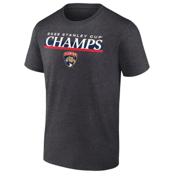 Florida Panthers мъжка тениска 025 Stanley Cup Champions Give & Go Roster Heather Charcoal