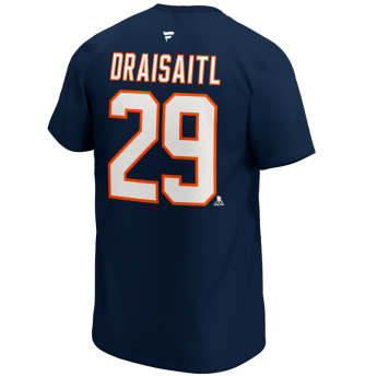 Edmonton Oilers мъжка тениска Leon Draisaitl Iconic Name & Number Graphic navy