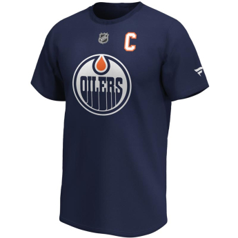 Edmonton Oilers мъжка тениска Connor McDavid Iconic Name & Number Graphic navy
