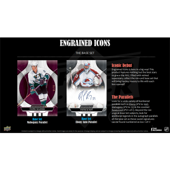NHL кутии хокей карти NHL 2024-25 Upper Deck Engrained Icons Vol. 1 Hockey Hobby Box