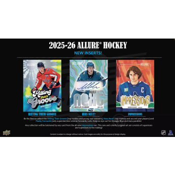 NHL кутии хокей карти NHL 2025-26 Upper Deck Allure Blaster Box