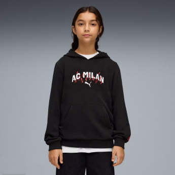 AC Milan детски суитшърт с качулка Culture black