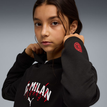 AC Milan детски суитшърт с качулка Culture black