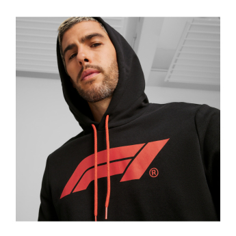 Formula 1 мъжки суитшърт с качулка Logo black 2026