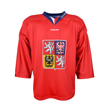 Отбори по хокей хокейна фланелка Czech republic David Pastrňák 2024/2025 CCM Fandres replica red