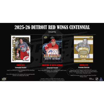 NHL кутии хокей карти NHL Detroit Red Wings NHL Centennial Hobby Box
