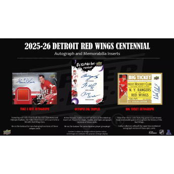 NHL кутии хокей карти NHL Detroit Red Wings NHL Centennial Hobby Box