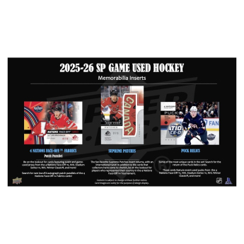 NHL кутии хокей карти NHL 2025-26 Upper Deck SP Game Used Hobby Box