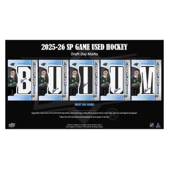 NHL кутии хокей карти NHL 2025-26 Upper Deck SP Game Used Hobby Box