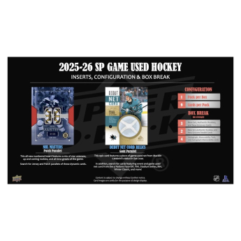 NHL кутии хокей карти NHL 2025-26 Upper Deck SP Game Used Hobby Box