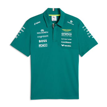 Aston Martin мъжка поло тениска green official Teamline Replica F1 Team 2026