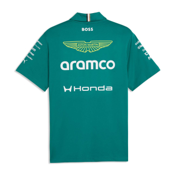 Aston Martin мъжка поло тениска green official Teamline Replica F1 Team 2026