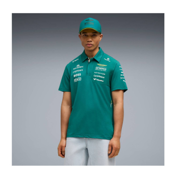 Aston Martin мъжка поло тениска green official Teamline Replica F1 Team 2026