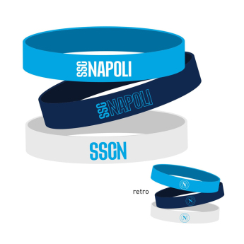 SSC Napoli гумена гривна 3pack Silicone