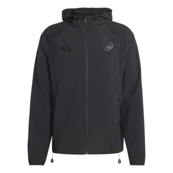 Real Madrid CF мъжко яке с качулка Travel Windbreaker black