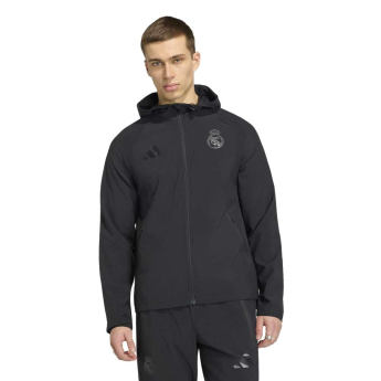 Real Madrid CF мъжко яке с качулка Travel Windbreaker black