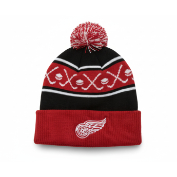 Detroit Red Wings детска зимна шапка Face-Off Cuff Pom