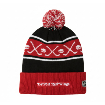 Detroit Red Wings детска зимна шапка Face-Off Cuff Pom