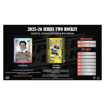 NHL кутии хокей карти NHL 2025-26 Upper Deck Series 2 Hobby Box