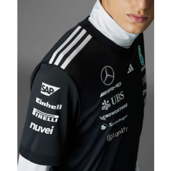 Mercedes AMG Petronas мъжка тениска black official Teamline Replica F1 Team 2025