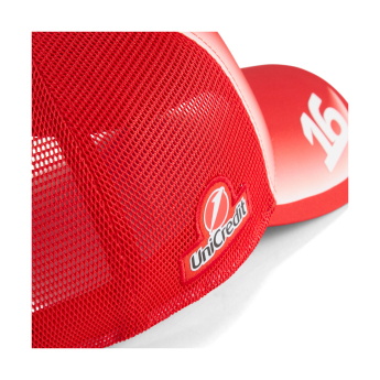 Ferrari баскетболна шапка с козирка Charles Leclerc #16 Trucker red F1Team 2026