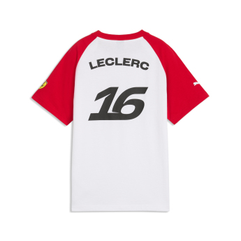 Ferrari детска тениска Charles Leclerc #16 Graphic white F1 Team 2026