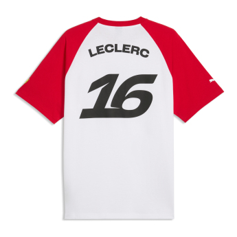 Ferrari мъжка тениска Charles Leclerc #16 Graphic white F1 Team 2026